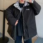 Couple Matching Zebra Print Padded Jacket