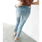Slit-back Cropped Jeans