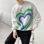 Long-sleeve Heart Quilted Sweatshirt