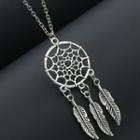 Fringe Feather Design Necklace