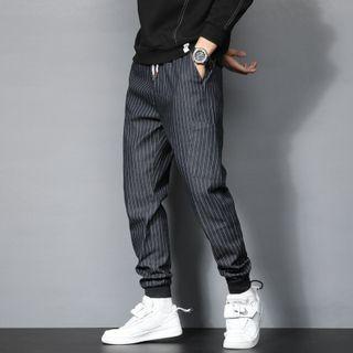 Drawstring-waist Striped Joggers