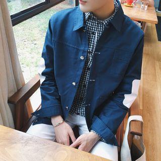 Buttoned Long-sleeve Denim Jacket