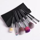 Set Of 7: Makeup Brush Set Of 7 - Gg031603 - With Bag - Makeup Brush - Black - One Size
