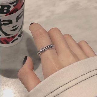 925 Sterling Silver Bead Ring Silver - One Size