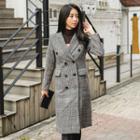 Double-breasted Wool Blend Maxi Coat
