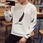 Couple Matching Feather Print Sweatshirt