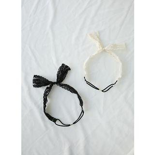 Lace Bow Elastic Hair Band