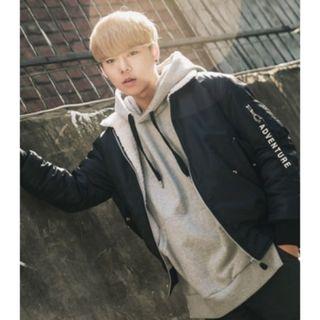 Fleeced-line Collar Zip Jacket