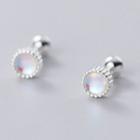 Stud Earring 1 Pair - S925 Silver Stud - Silver - One Size