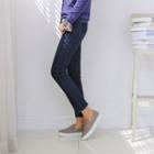 Fray-hem Slim-fit Straight-cut Jeans