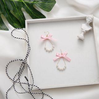 Bow Pearl Drop Earring