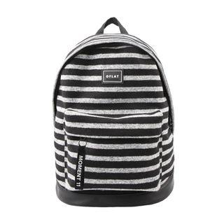 Striped Wool Blend Backpack