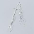 925 Sterling Silver Fringed Earring 1 Pair - Silver - One Size