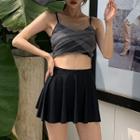 Set: Mesh Panel Bikini Top + Skirt