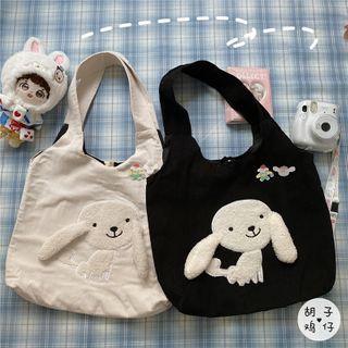 Furry Dog Tote Bag