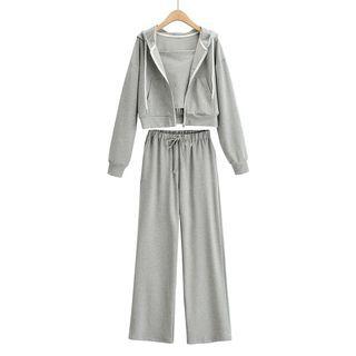 Set: Bandeau + Zip Hoodie + Sweatpants