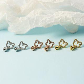 Tiger Rhinestone Alloy Earring