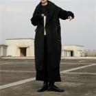 Frayed Trim Pocket Coat