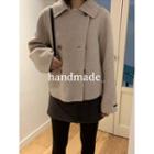 Double-breasted Wool Blend Handmade Jacket One Size