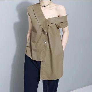 Sleeveless Asymmetric Blouse
