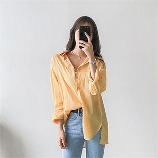Loose-fit Shirred Shirt