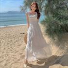 Set: Tank Top + Ruffled Midi A-line Skirt