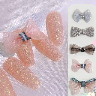 Bow Fabric Nail Art Decoration / Set