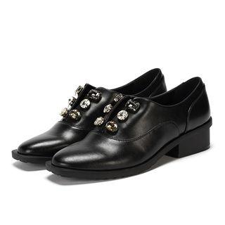 Embellished Laceless Oxfords