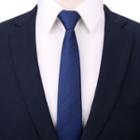 Plain Neck Tie 1 Pc - Plain Neck Tie - Dark Blue - One Size