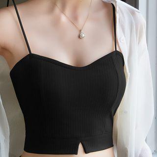 Slit Crop Camisole Top / Set