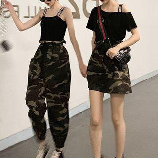 Camisole Top / Short-sleeve Top / Shorts / Harem Pants / Set