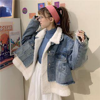 Detachable Fleece-lined Denim Jacket