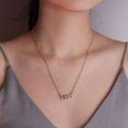 Alloy Year Pendant Necklace