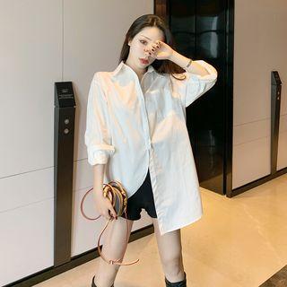 Long-sleeve Asymmetric Oversize Shirt