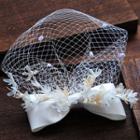 Wedding Floral & Bow Mesh Hair Clip As Shown In Figure - One Size