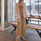 Light Jacket / Set: Strapless Top + Wide Leg Pants