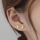 Rhinestone Sterling Silver Earring 1 Pair - Gold - One Size