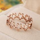 Perforated Star 18k Gold Ring