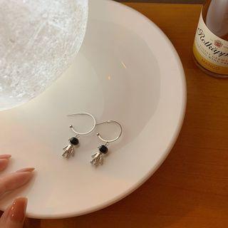 Astronaut Earring 1 Pair - Stud Earrings - Black & Silver - One Size
