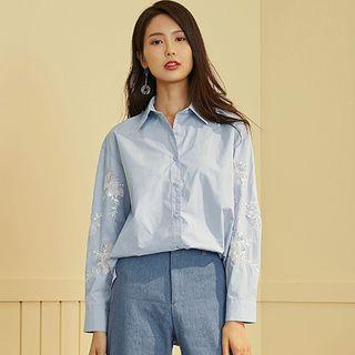 Embroidered Sequin Shirt