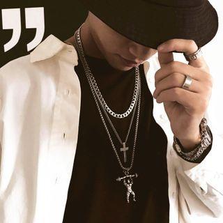 Alloy Cross / Weightlifter / Necklace / Set