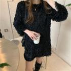 Fringed Mini Sweater Dress