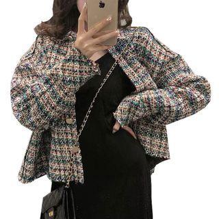 Set: Tweed Button Jacket + Midi Dress