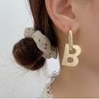Alphabet Earring 1 Pair - Silver - One Size