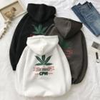 Maple Leaf Print Hoodie
