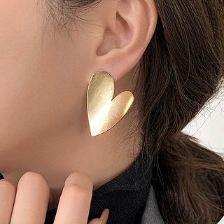 Heart Brushed Alloy Earring