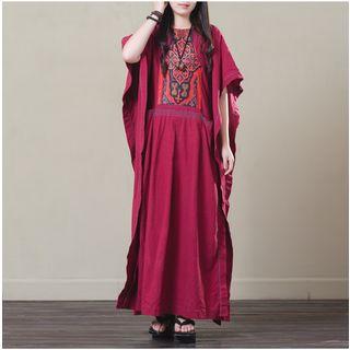 Drape Short-sleeve Dress