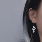 Stainless Steel Fire Dangle Earring 1 Pair - One Size