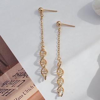 Twist Drop Earring 1 Pair - As Shown In Figure - One Size