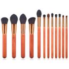 Set Of 12: Makeup Brush Set Of 12 - Red - One Size